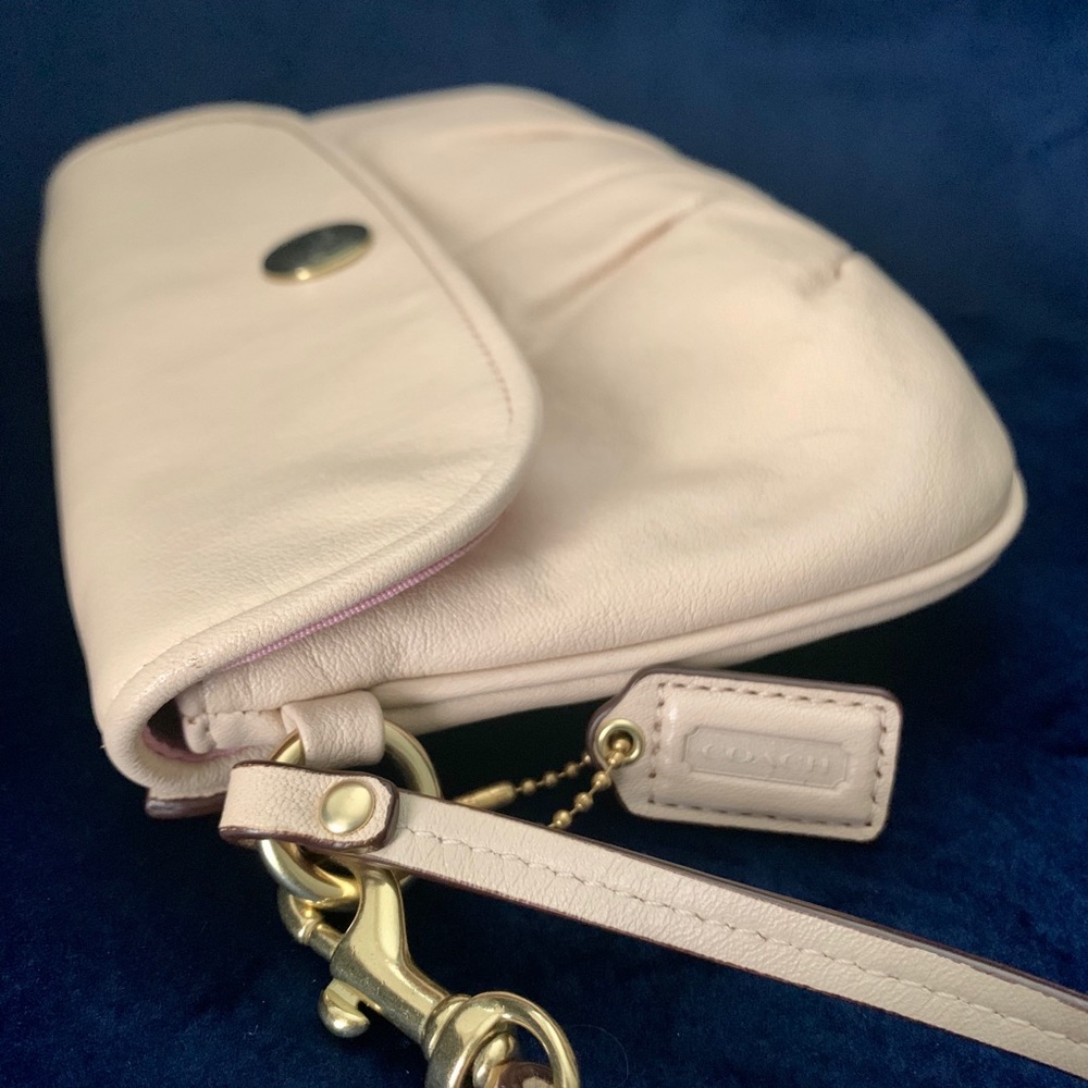 COACH Leather Wristlet Clutch